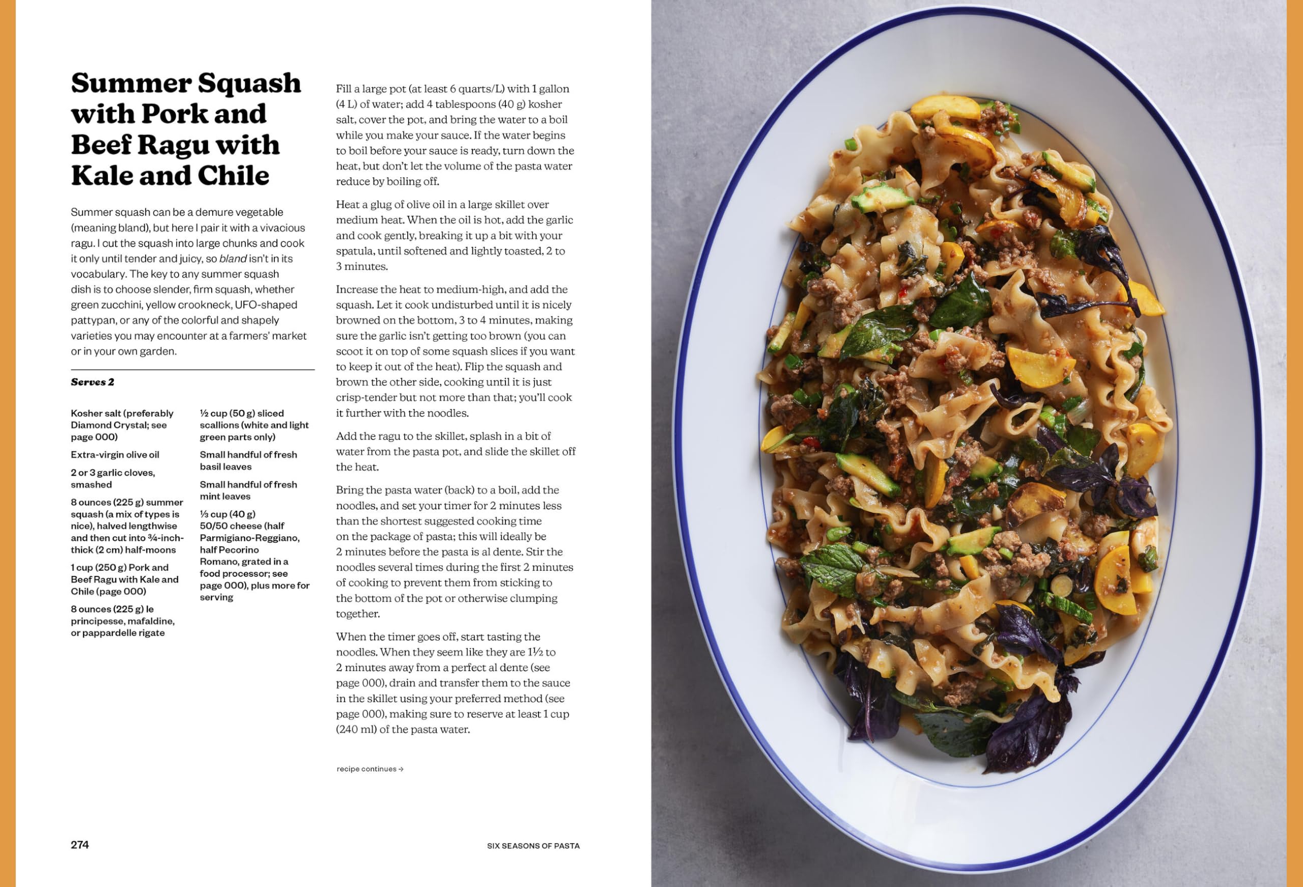 Six Seasons of Pasta: A New Way with Everyone's Favorite Food