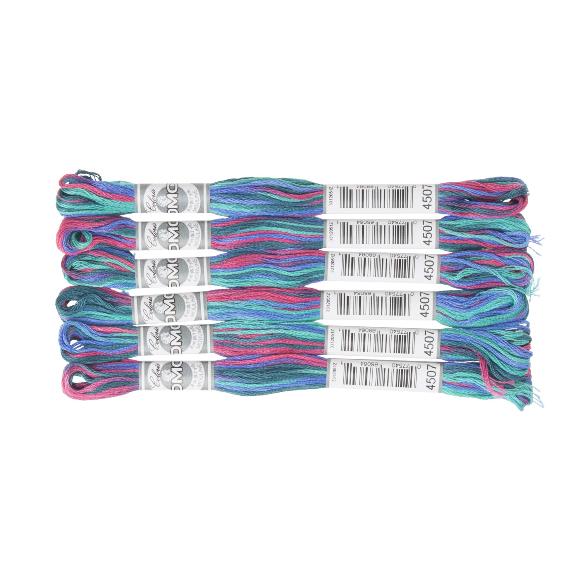 DMC 517-4507 Embroidery Floss Cotton 4507 Blue/Pink, 8 Metres