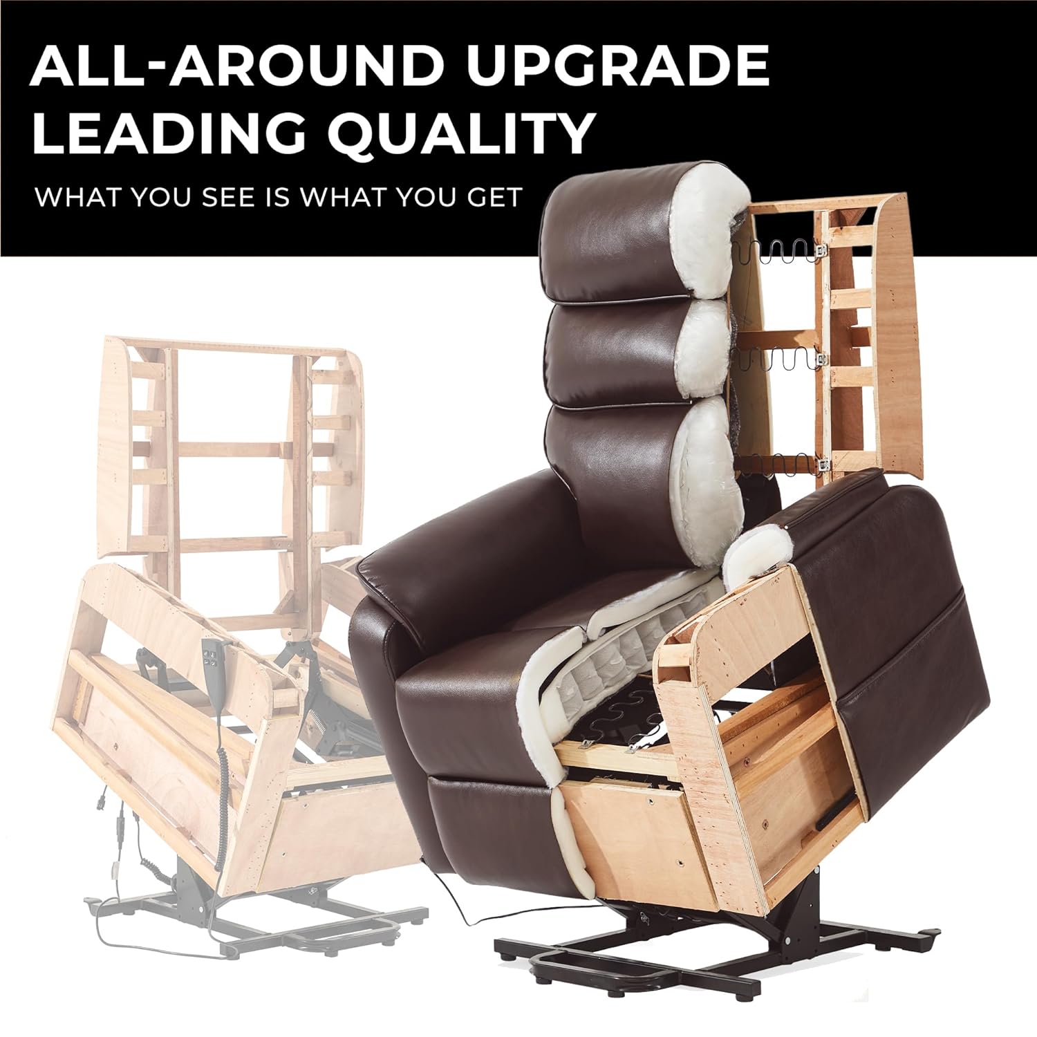 Irene House 9188 Medium Late Flat Sleeping Dual Oakin Motor Lift Curs Ricliners Anant Status 300 Pound Electric Power Lift Reclineer with Heat Massage with Anant Status Riclineer (Brown Fox Leather) Irene House 9188 Medium Late Flat Sleeping Dual Oakin Motor Lift Curs Ricliners Anant Status 300 Pound Electric Power Lift Reclineer with Heat Massage with Anant Status Riclineer (Brown Fox Leather)