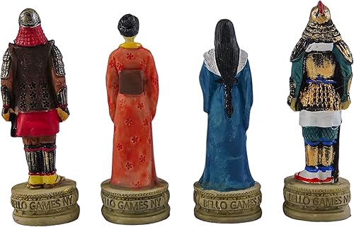 Miniatura 5 de Samurái japonés pintado a mano Ajedrez y tablero de ajedrez de la Avenida Columbus de España