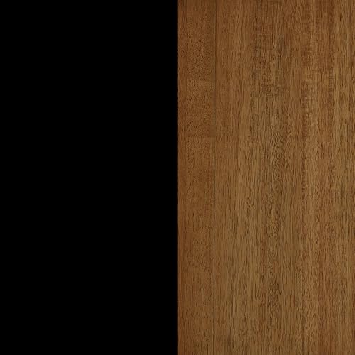 Miniatura 8 de Nathan James - Mesita de noche lateral Harper de mediados de siglo, 2 cajones, mesa decorativa o auxiliar con almacenamiento, madera, negromarrón