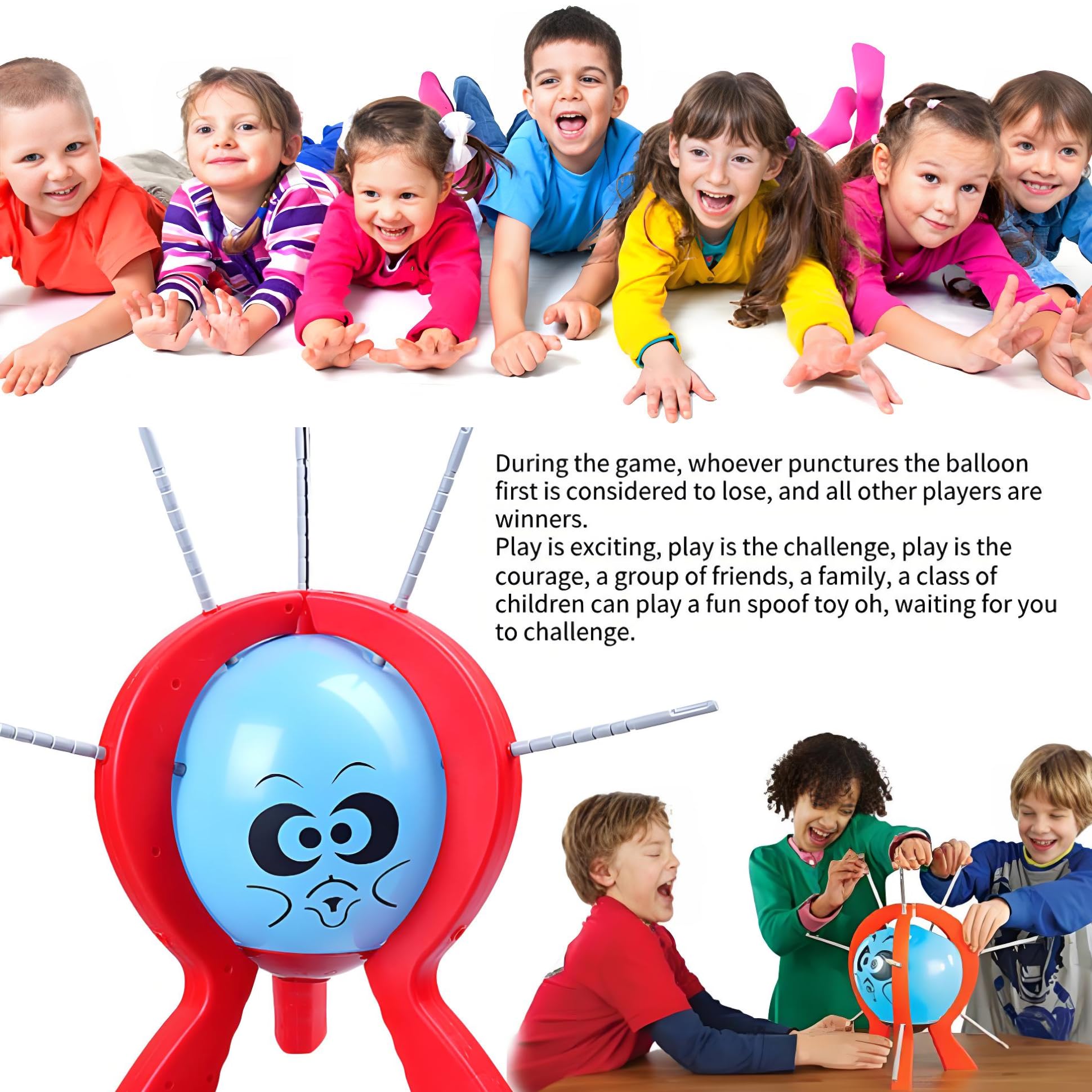 Dilwe Juego de RáFaga de Globos, Juguete de Pinchazo de Globo Interactivo para Fiesta de niñOs de Escritorio, Juego de Mesa para niñOs de 8 añOs en Adelante