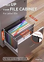 Vista 2 de ThinkTex Carpetas de archivos colgantes expansibles de plástico y organizador de cupones de recibos de 12 bolsillos