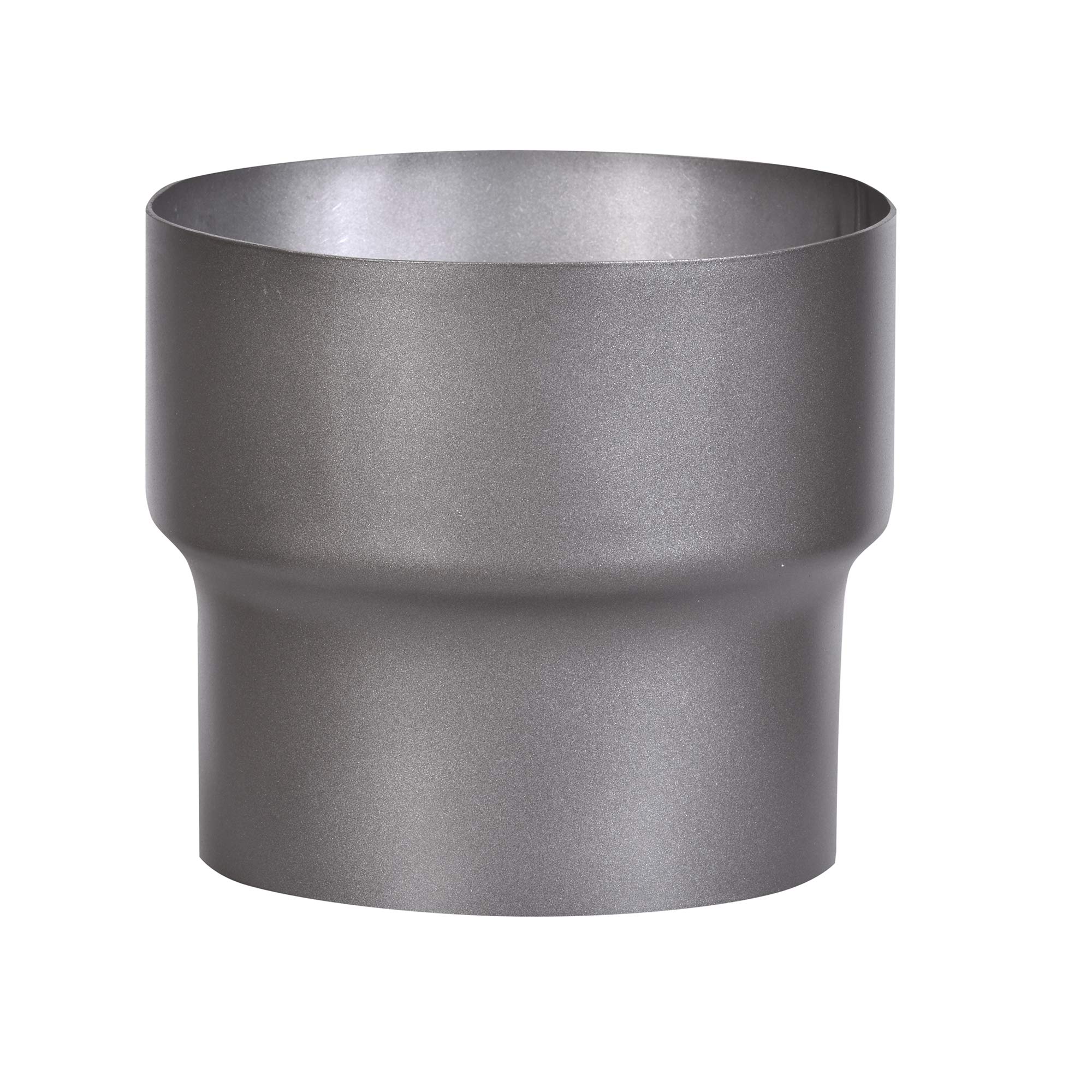 Pieza de transición para tubos de humo de 150 mm a conector de pared de 200 mm, acero de 2 mm