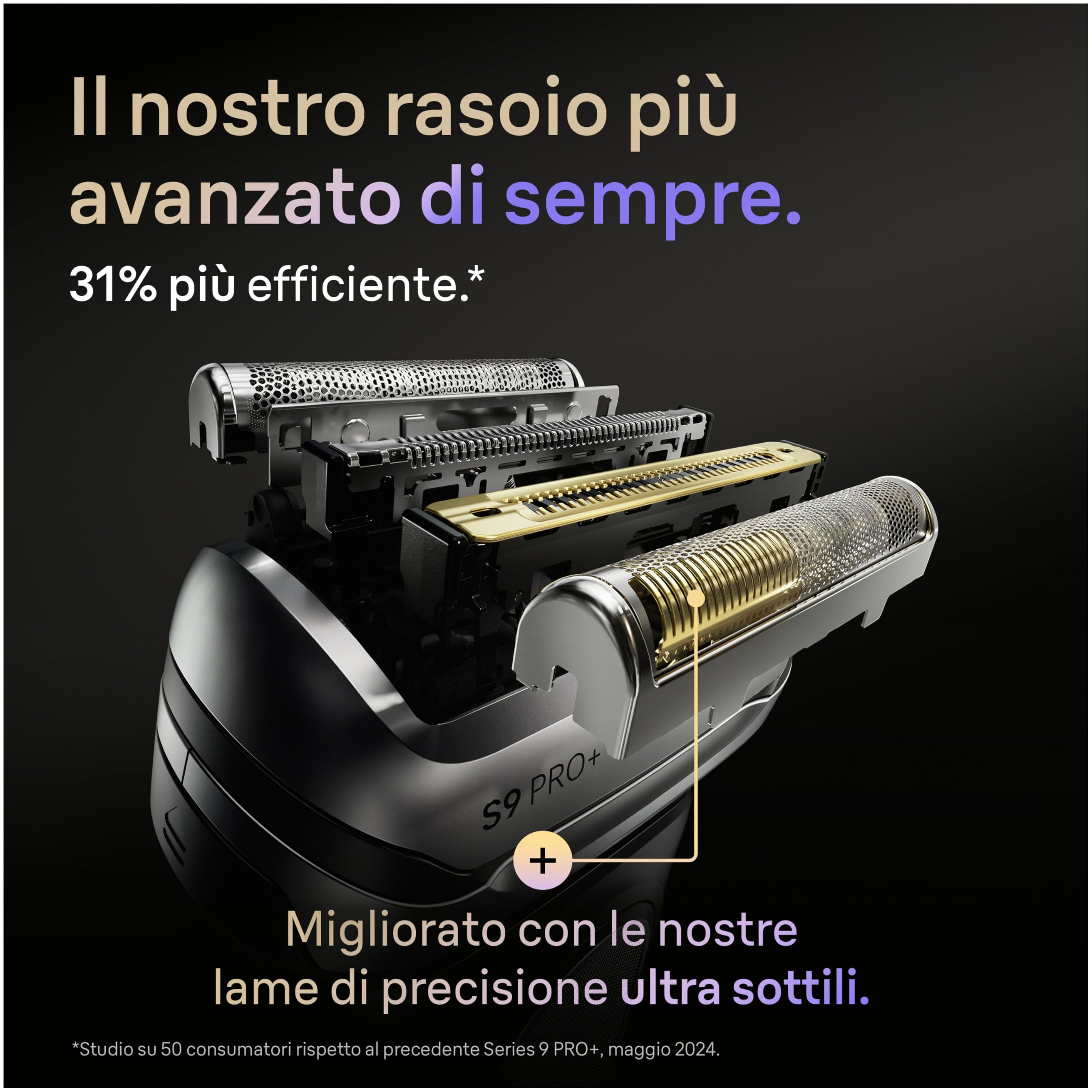 Braun Serie 9 PRO + Rasoio Elettrico Barba, Wet&Dry, 5+1 Lame Di Precisione Ultra Sottili, Regolabarba Uomo, Rasoio Barba, 60 Min Utilizzo, Stazione Di Pulizia SmartCare 6in1, Serie 9665cc, Grafite