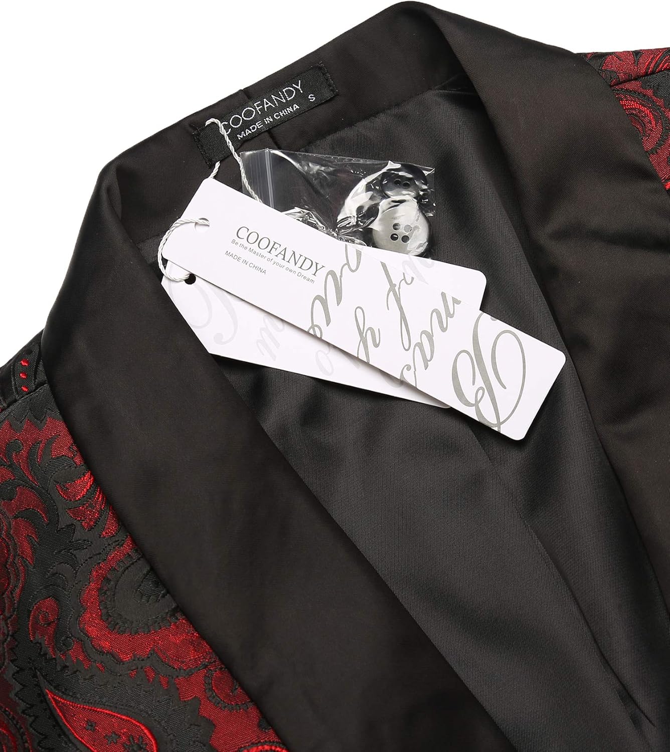 Miniatura 4 de COOFANDY - Chaqueta de esmoquin para hombre, diseño floral con estampado de cachemira