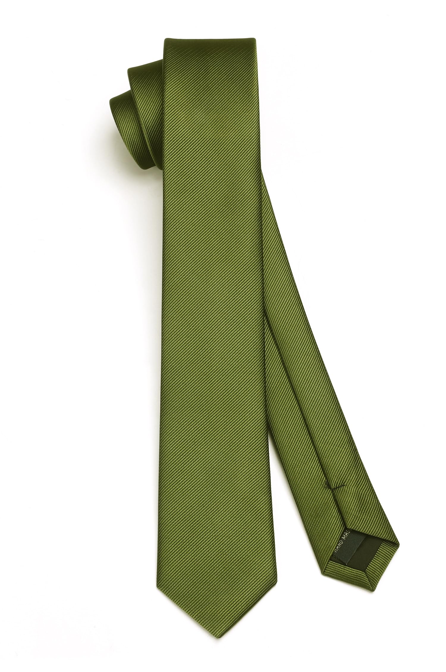 HISDERN Skinny Tie Solid Color 6cm Slim Ties for Men Wedding Classic Formal Business Necktie