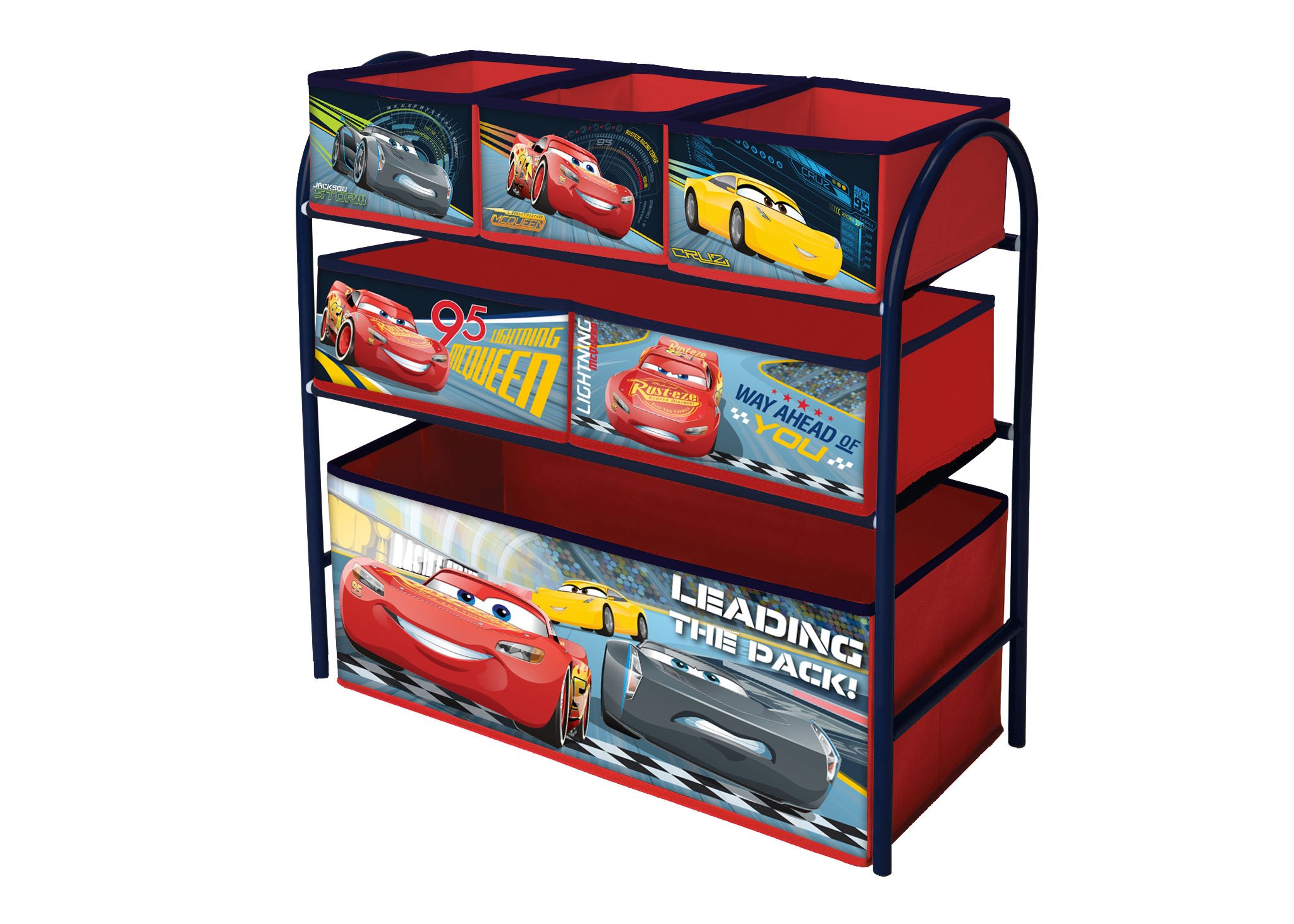 Buy Disney Cars Children's Toy Storage Unit Box Organiser Metal Multi