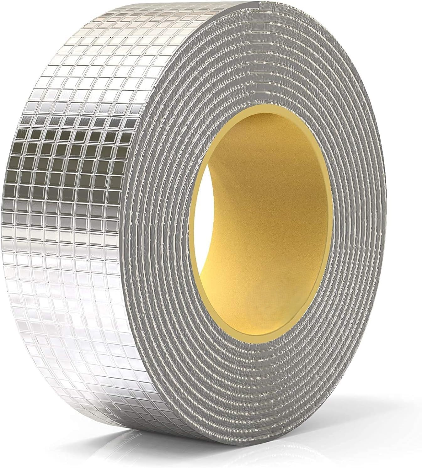 Zazivar Waterproof Repair Tape for Pipe Leakage Roof Water Leakage Solution Aluminium Foil Tape Waterproof Adhesive Sealing Butyl Rubber Tape for Surface Crack (5cmx5m) (Silver)