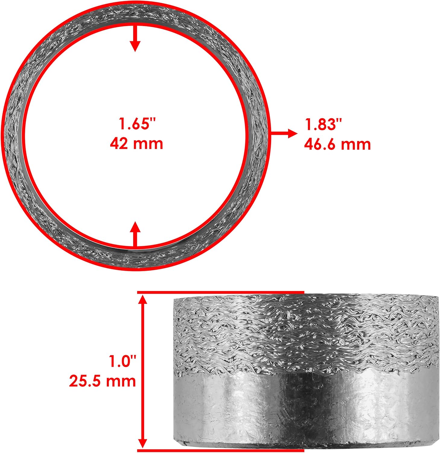 Caltric Exhaust Header Pipe and Gaskets Compatible with Yamaha Raptor 660R YFM660RSE Special 2005 / Raptor 660R YFM660R Limited 2002-2003