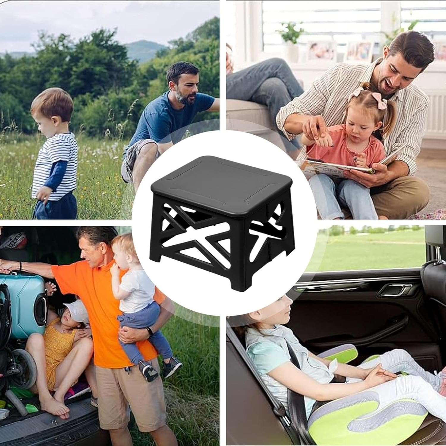 Portable Toilet for Adults, Outdoor Mobile Toilet with Lid, Camping Stool 100kg Weight Capacity, Adult Car Potty Travel Potty Seat for Camping Car Travel