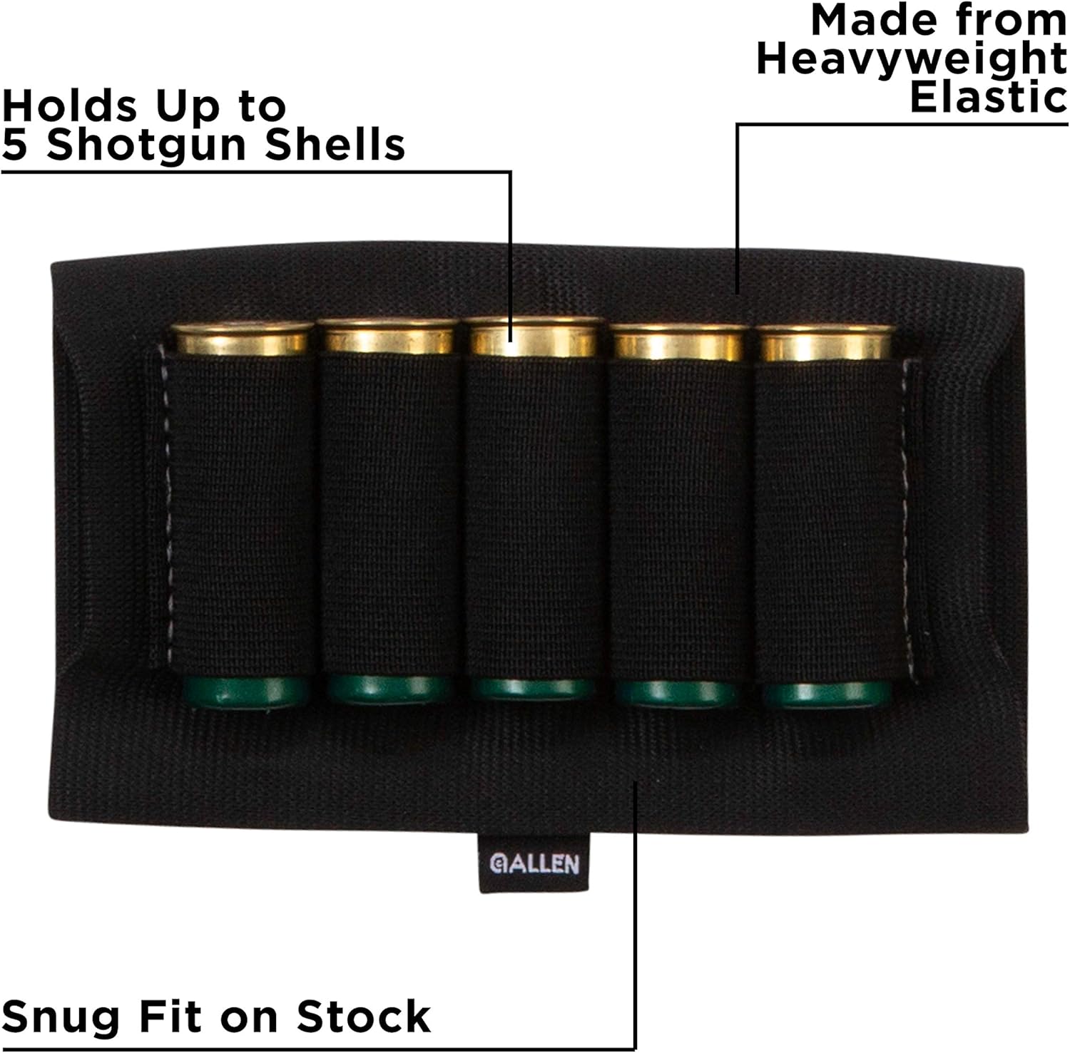 Allen Company Durango Shotgun Case - 52-Inch Soft Gun Bag - Hunting and Shooting Accessories - Black & Shotgun Shell Buttstock Holder - Shooting Accessories - Black