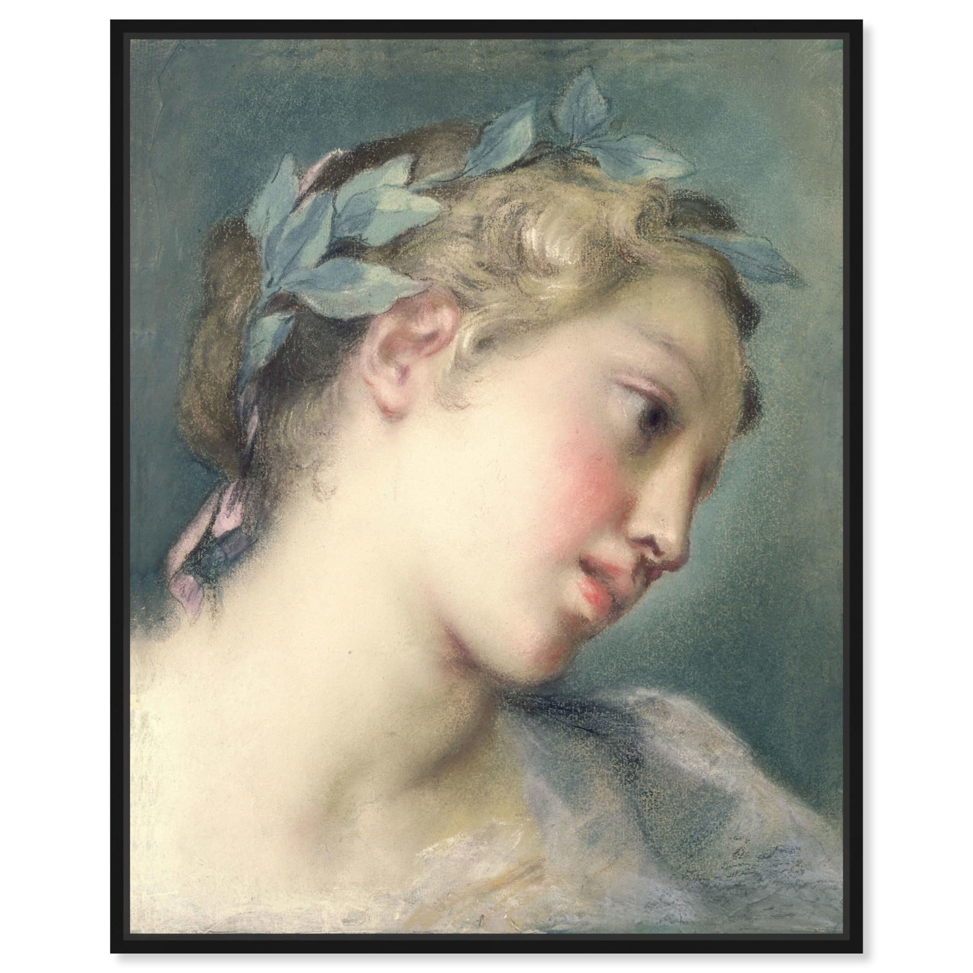 A Muse Canvas Vintage Classic Portrait, Black Frame, 24" x 30"