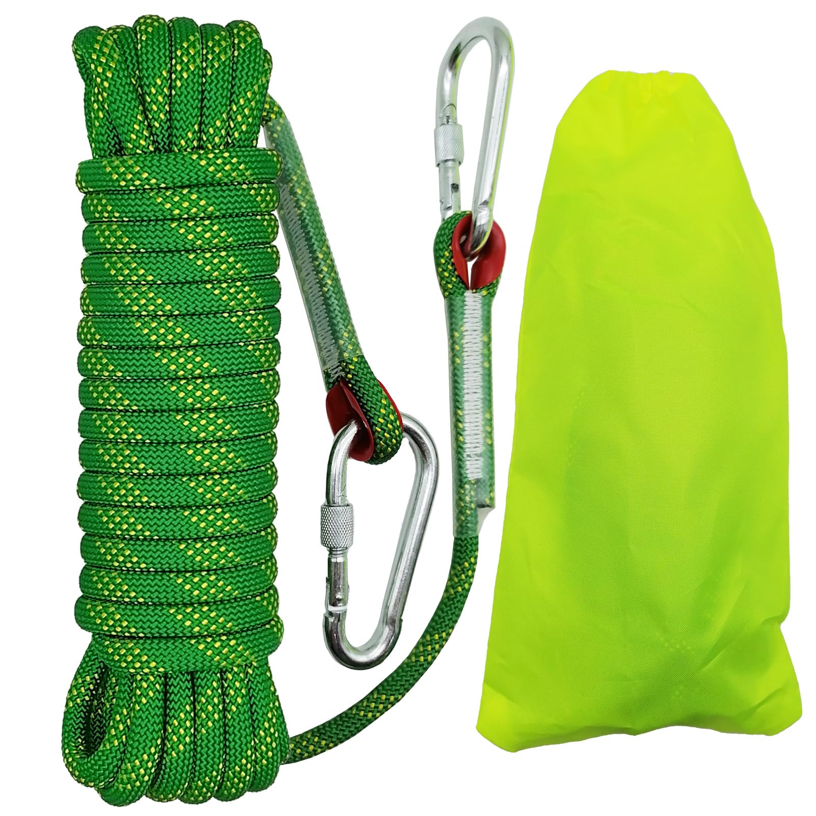 Corde de 10mm, Cordon Multi-Usage, Corde Résistante pour l'extérieur et l'intérieur, Le Camping, la Randonnée, Le Bateau, la Pêche, Le Bricolage et Les Projets à Domicile (Vert, 20m)