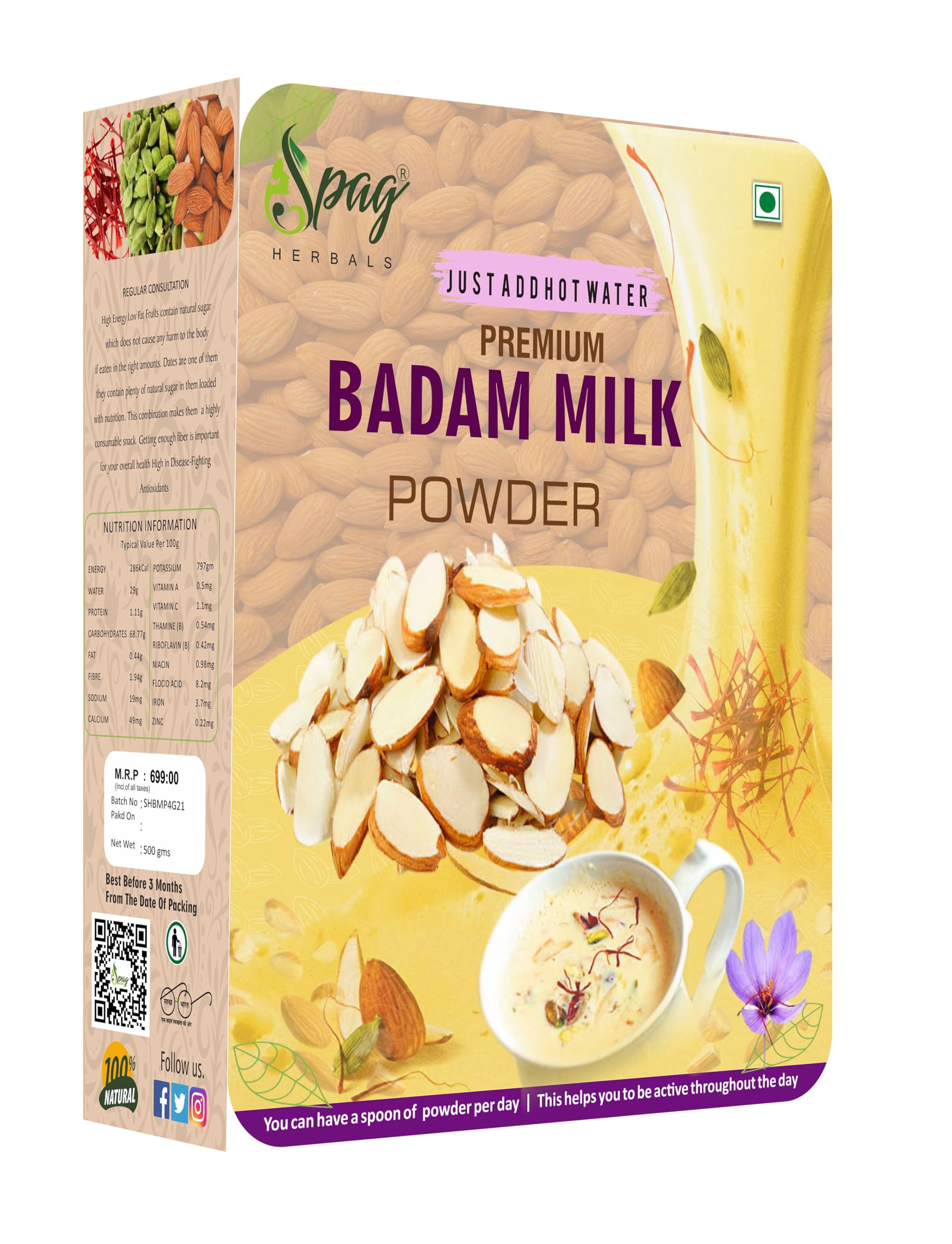 See full amazon price history chart for Spag Herbals Instant badam mix milk drink kashmiri kesar Saffron mix with real bits mixed milk DRINK powder 400 grams (JUST ADD HOT WATER) Spag Herbals Instant badam mix milk drink kashmiri kesar Saffron mix with real bits mixed milk DRINK powder 400 grams (JUST ADD HOT WATER) (B0CLJH44SB) Amazon Price History, Amazon Price Tracker
