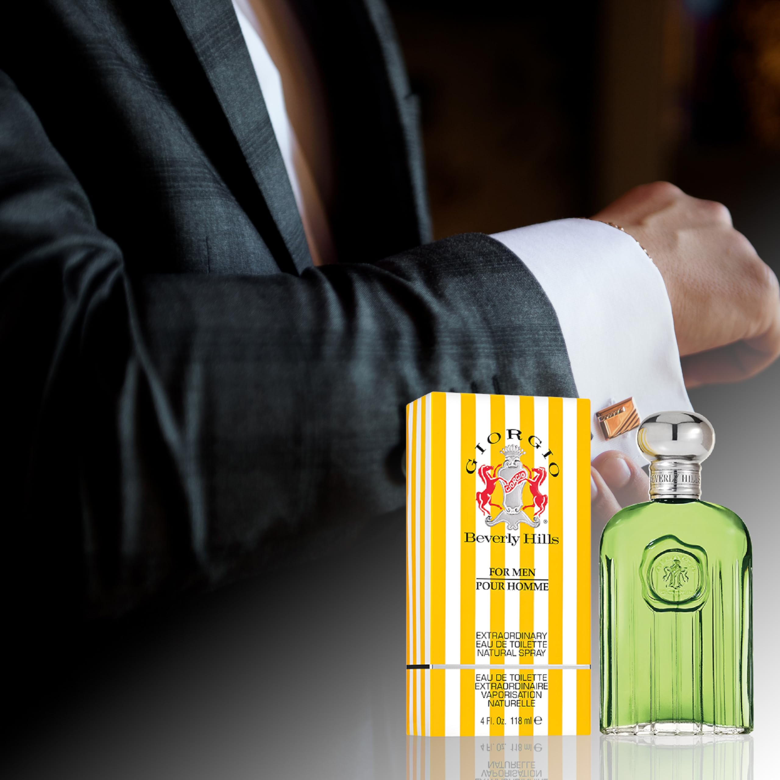 Giorgio Beverly Hills Eau de Toilette Homme, Spray Vaporisateur 118ml
