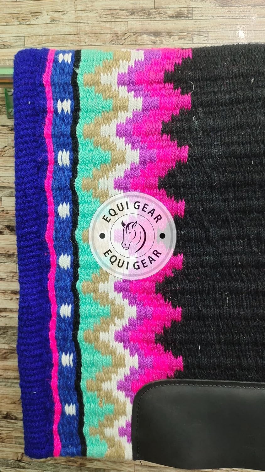 Horse Western Show Saddle Blanket/New Zealand Wool Western Saddle Blanket Top Wool Pad Sensor Flex (Customization Available) N262