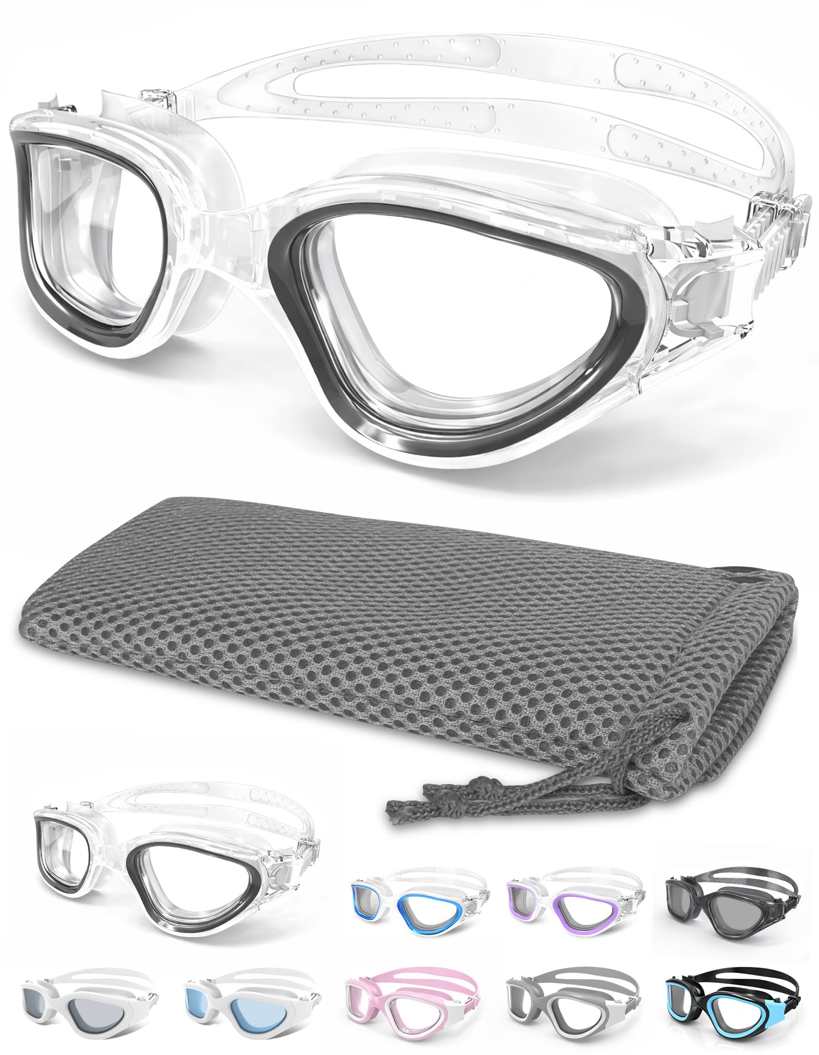 Winline Swimming Goggles Clear Vision Anti Fog Anti UV Anti Leak Waterproof Easy to Adjust Swim Goggles for Adult Men Women Teenager — image 1