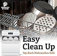 Vista 6 de Priority Chef Juego de tazones para mezclar de acero inoxidable con tapas, 30 piezas de primera calidad con 6 cuencos de metal para cocina, 3 Negro