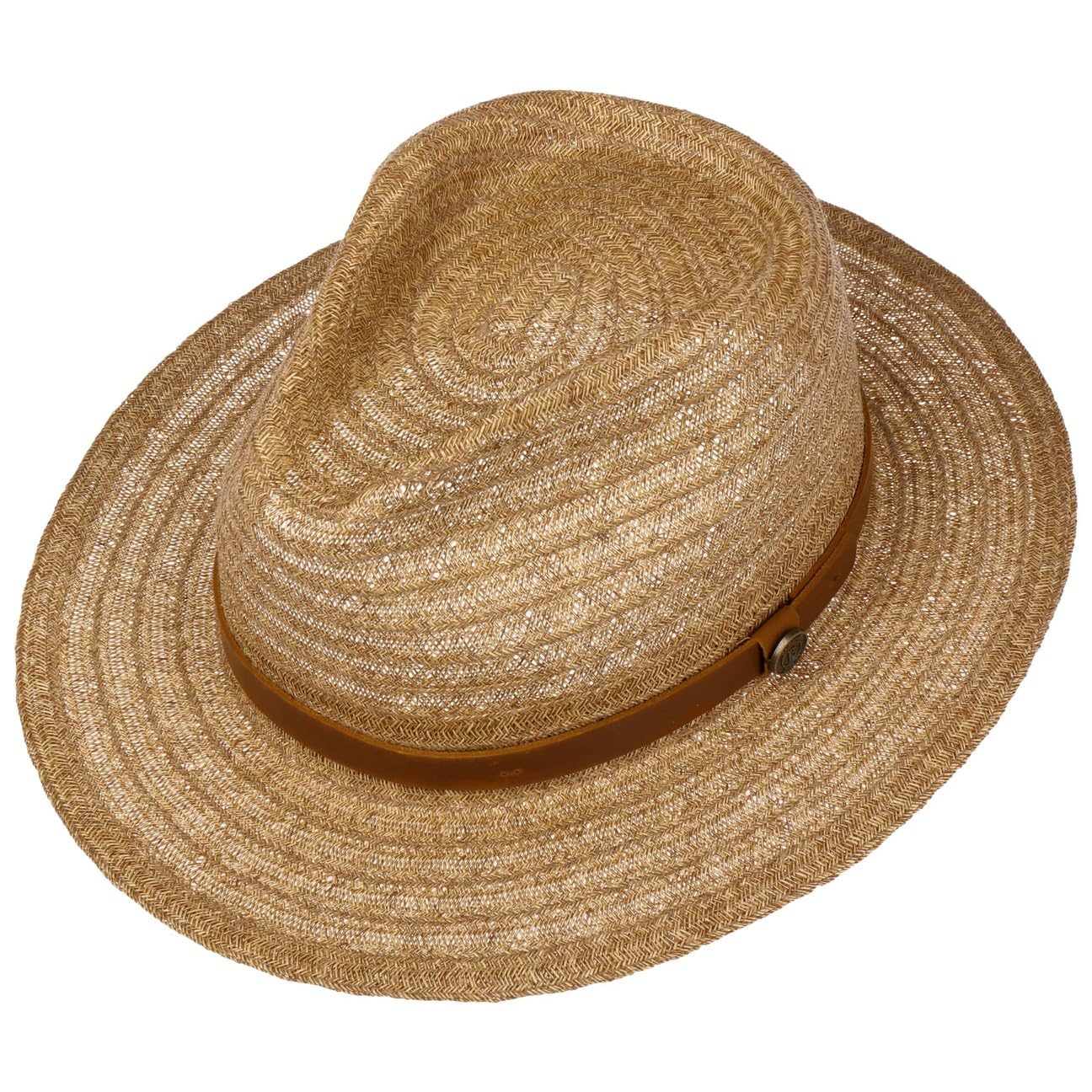 Balmoral Cappello di Paglia Belumo Toyo Donna/Uomo - da Giardiniere Estivo Cappelli Spiaggia con Fodera, Fascia in Pelle Primavera/Estate Primavera Estate