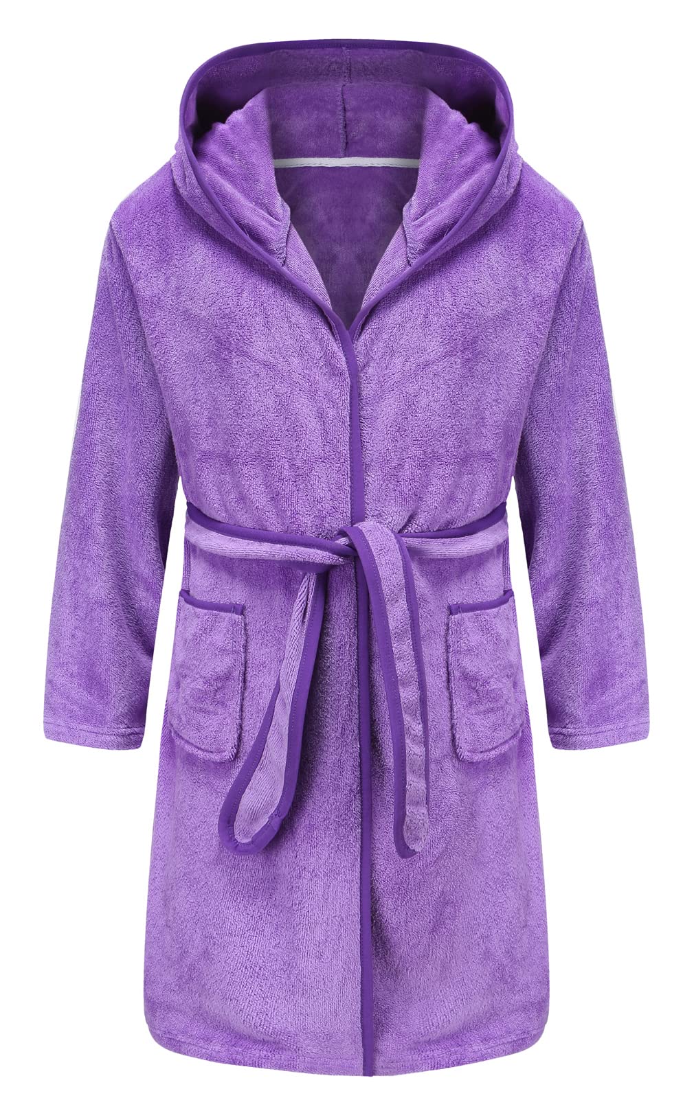 Erdawum Boys Girls Bathrobe Soft Towel Hooded Robe Kids Terry Cloth Cotton Robes