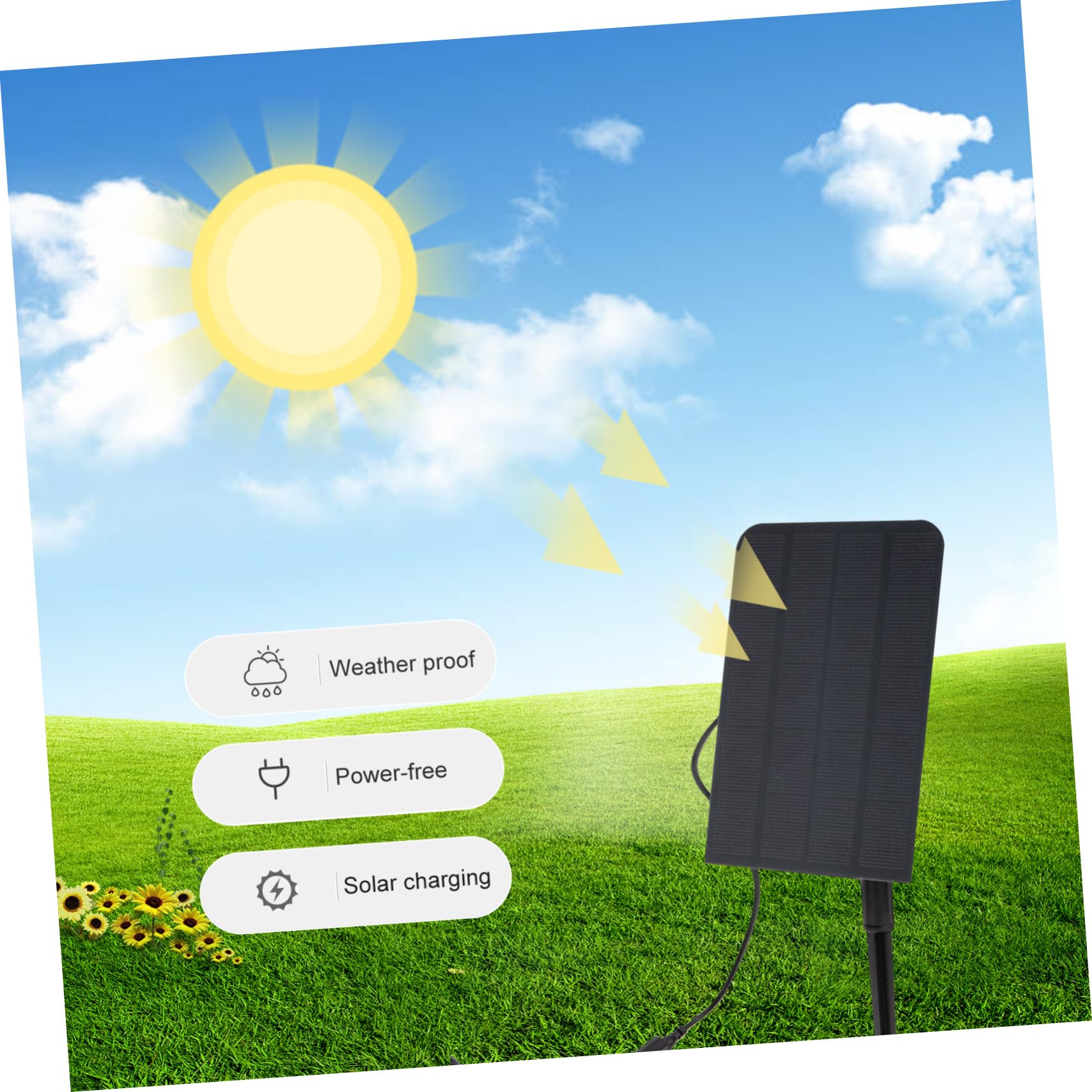 Happyyami 1set Pompa Per Solare Aeratore Energetico Per Acquari e Laghetti Silenziosa e Efficiente Per Pesci Ornamentali e Piante Acquatiche