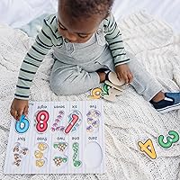 Vista 8 de Melissa & Doug, rompecabezas de madera con números (10 piezas)