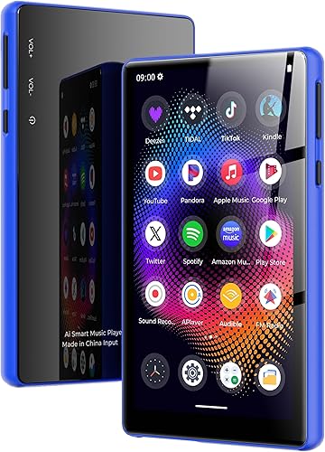 Reproductor MP3 de 128 GB con Bluetooth y WiFi, reproductor de video musical con Spotify Pandora, Tienda Music, pantalla táctil de 5 pulgadas,