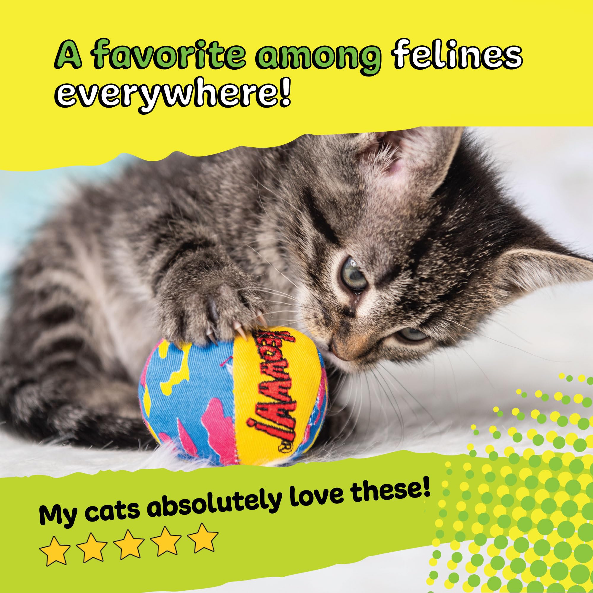 Rosewood 63409 zabawka dla kota My Cats Balls, 3 sztuki w opakowaniu
