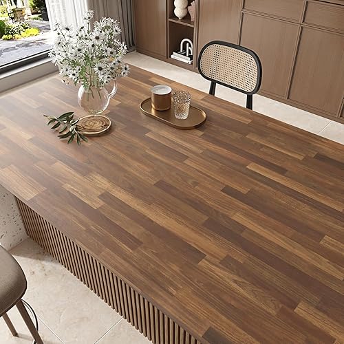 Miniatura 2 de Papel de contacto marrón oscuro para encimeras, papel de contacto de madera para armarios, tablones de madera extraíbles, papel tapiz de vinilo para