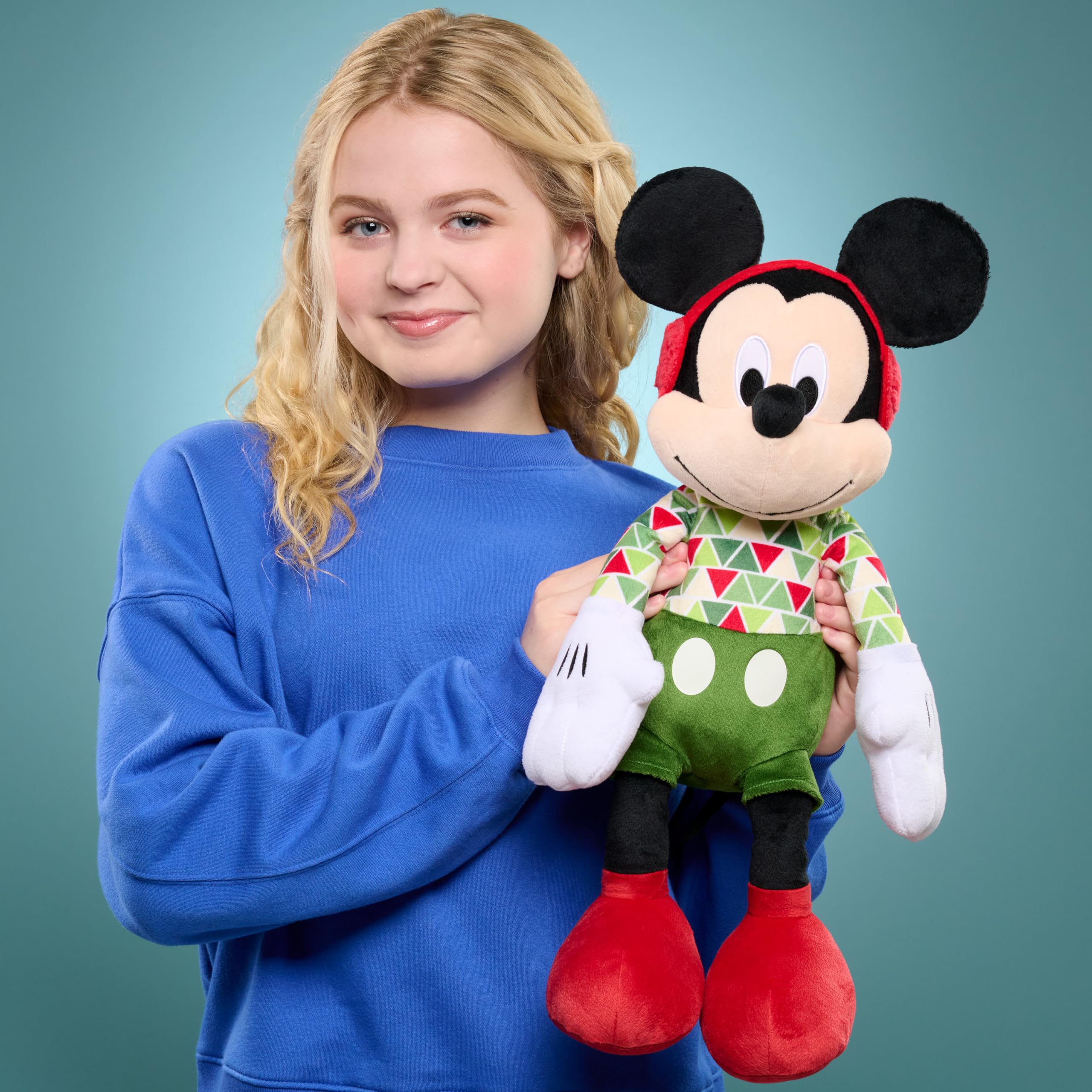 Just Play Disney Holiday - Peluche di Topolino grande, per bambini dai 2 anni in su