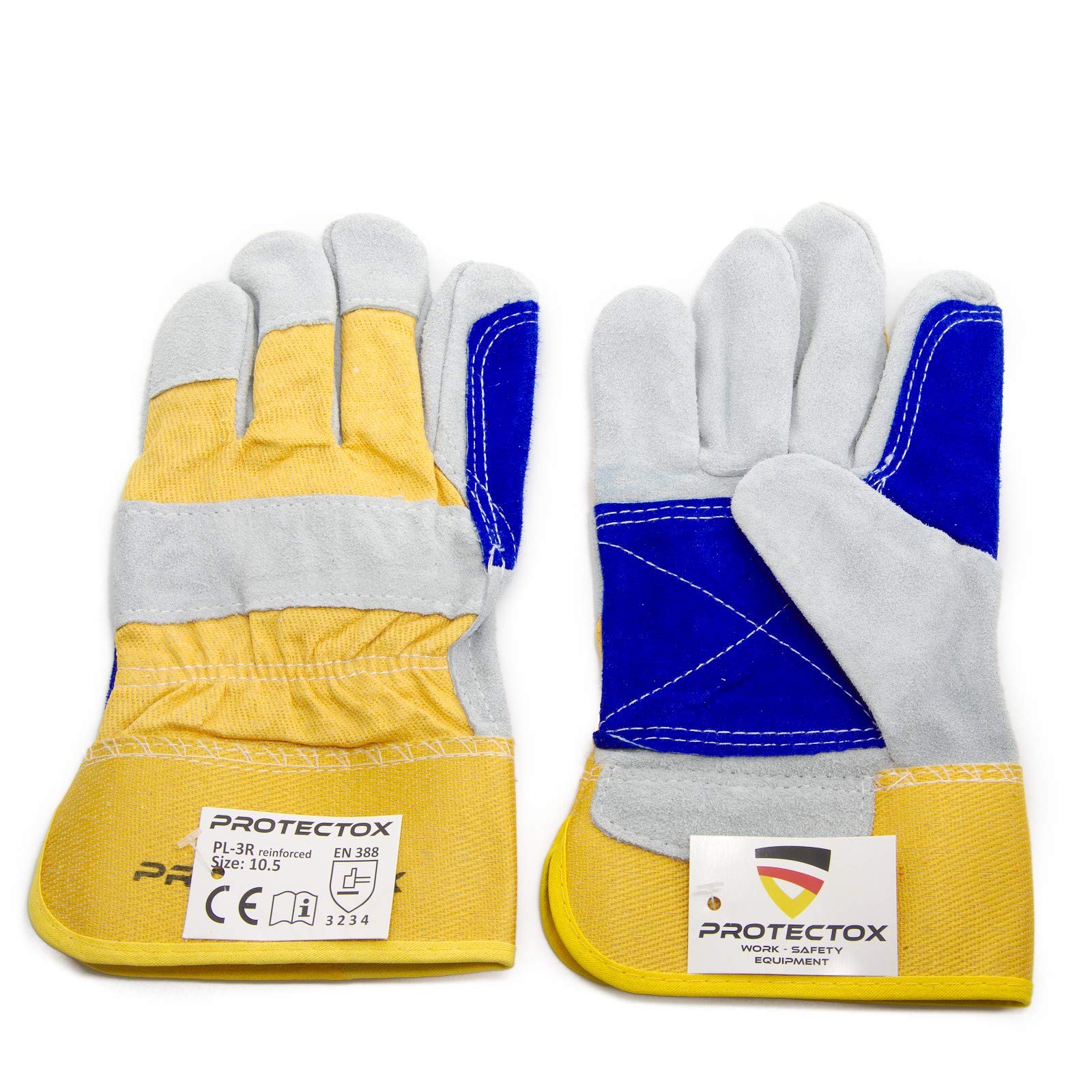 Schlauchland 120 Paar Arbeitshandschuhe Leder 10,5 PROTECTOX PL-3R *** ChromVI-frei anti-allergen *** GROSSE AUSWAHL & FARBEN / 1-120 PAAR