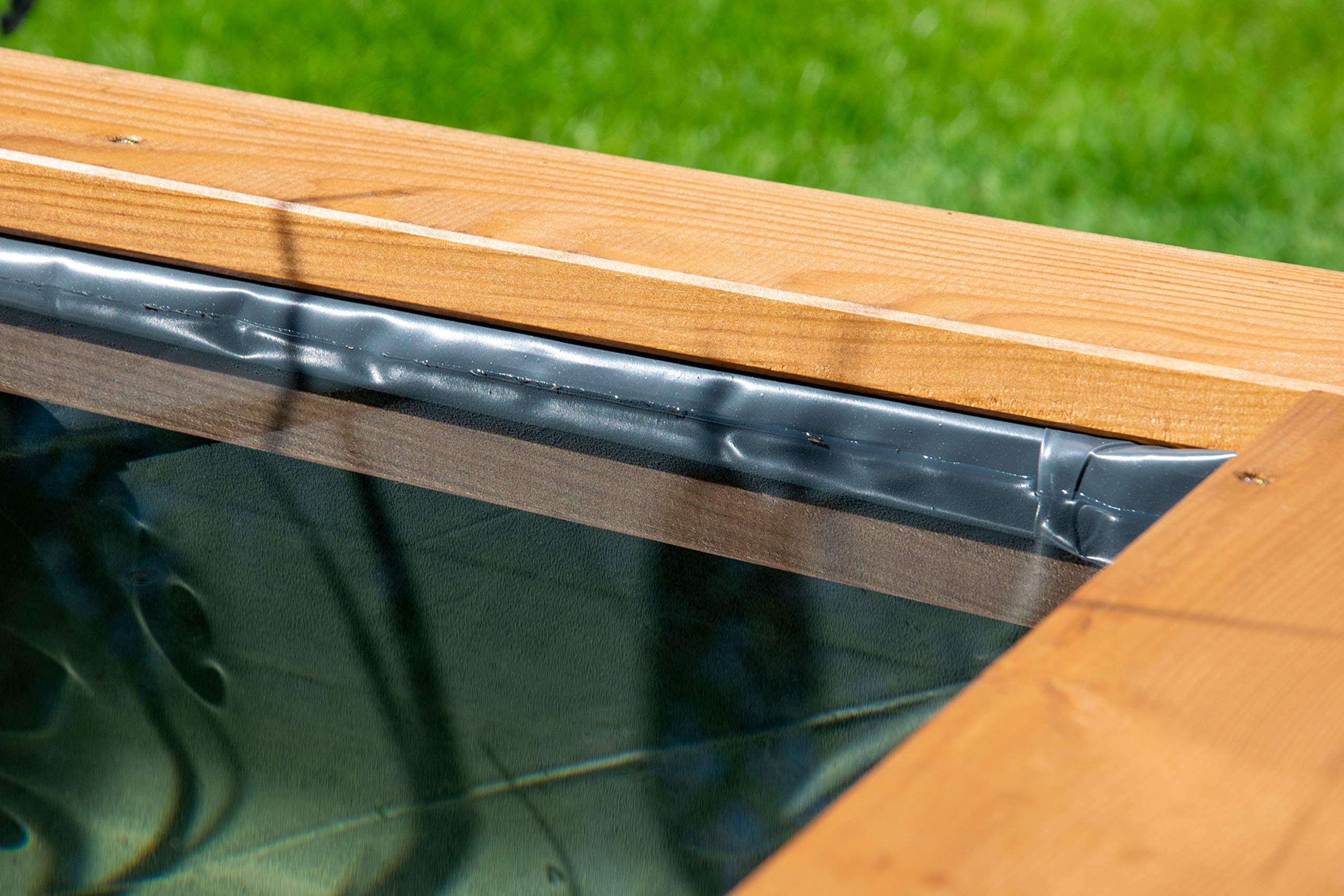 dobar® 29246FSCe Hochteich Kubus | Gartenteich aus robustem Massivholz | Miniteich 200 L für Garten/Terrasse/Balkon | Teich für den Garten inkl. Teichfolie | 120 x 72 x 42 cm | Braun