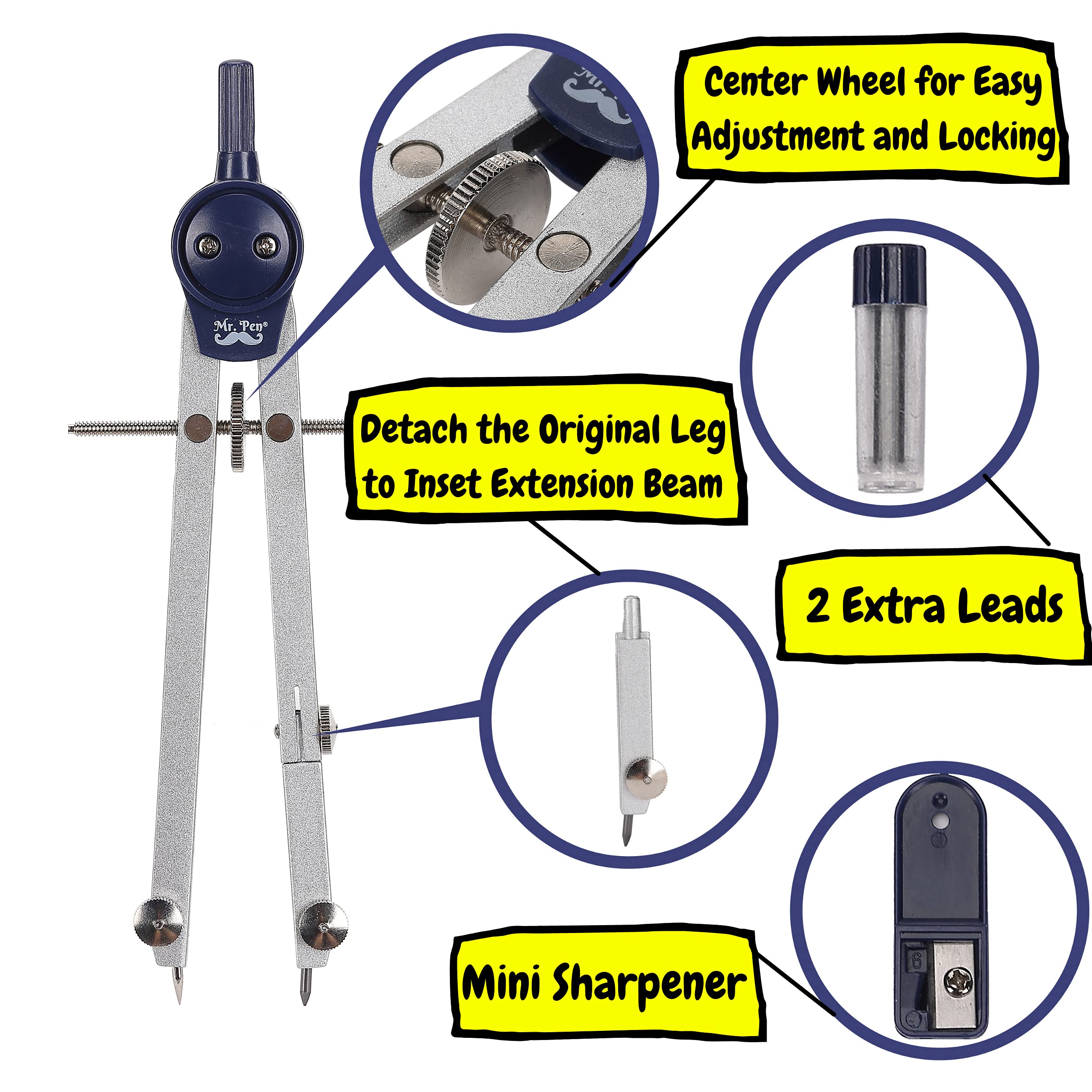 Drafting Compass Components Art Woodworking Drafting Tool Drafting Compass With Mechanical Pencil ...