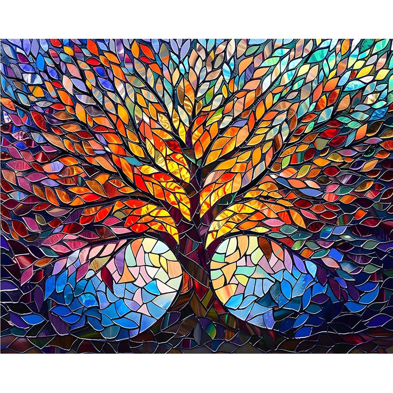 Poetrydraw Golden Diy Tree Of Life Paint By Numbers Kits Drawing Paintwork On Canvas 15.75X19.69inch Without Frame Canvas Oil Painting Number Painting For Adults Beginners Home Wall Art Decor