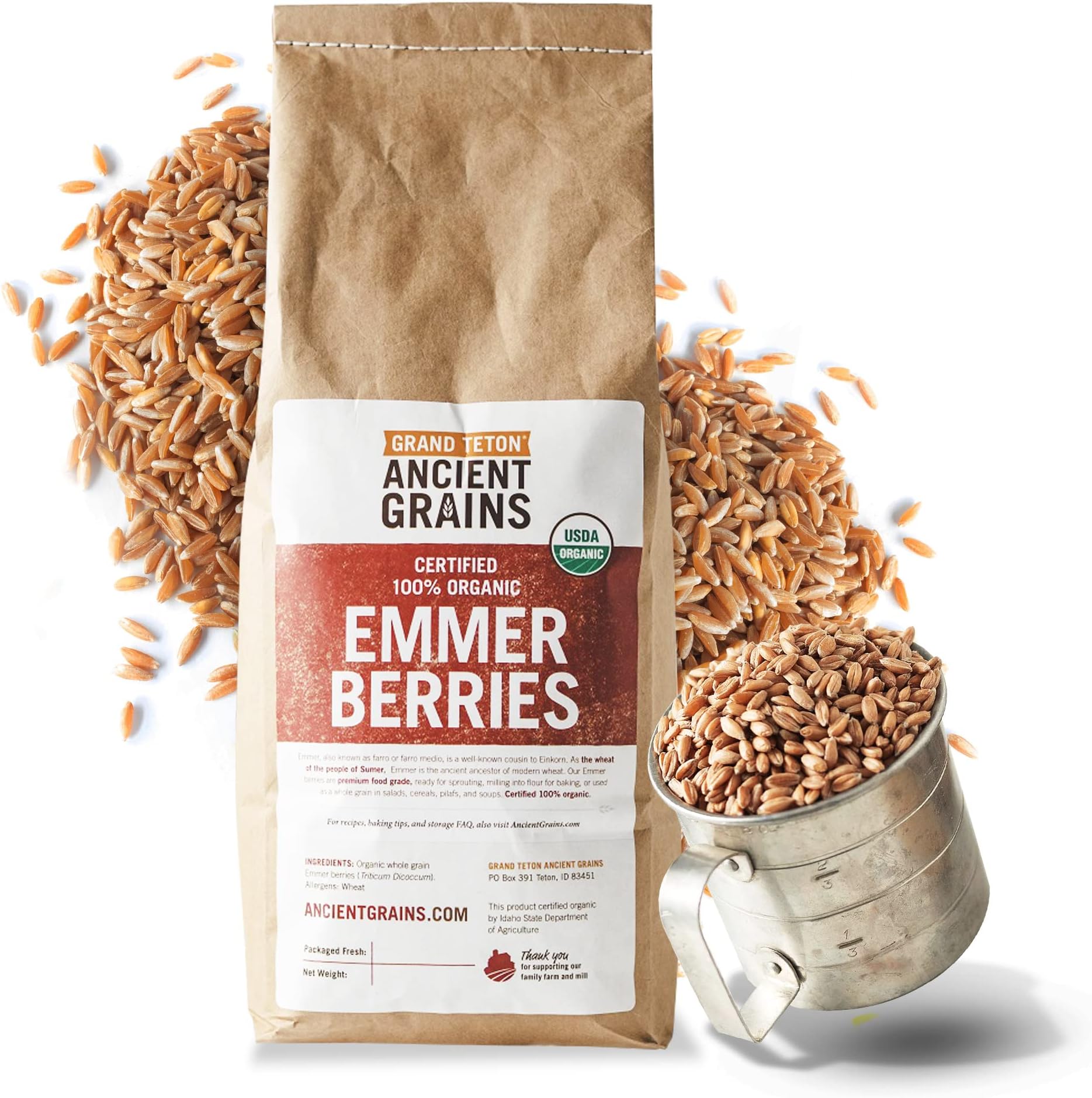 Grand Teton Ancient Grains Emmer Wheat Berries, 100