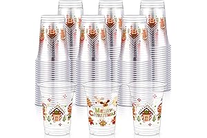 60 Pack Festive Christmas Cups