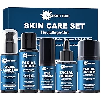 Mens Christmas GiftsMens Anti-Aging Skin Care SetAnti Wrinkles & HydratingRetinolHyaluronic Acid Skincare ProductsPapa Gift ChristmasFacial Care Gifts for Men
