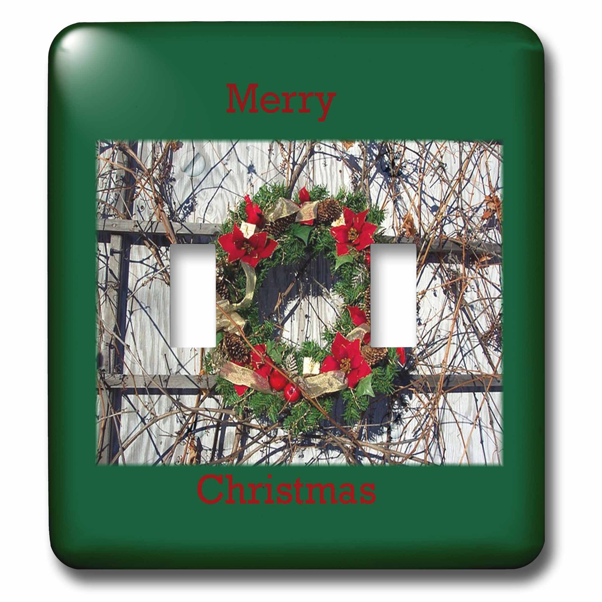 Interrupteur double couronne de campagne cadeau de Noel pour la maison