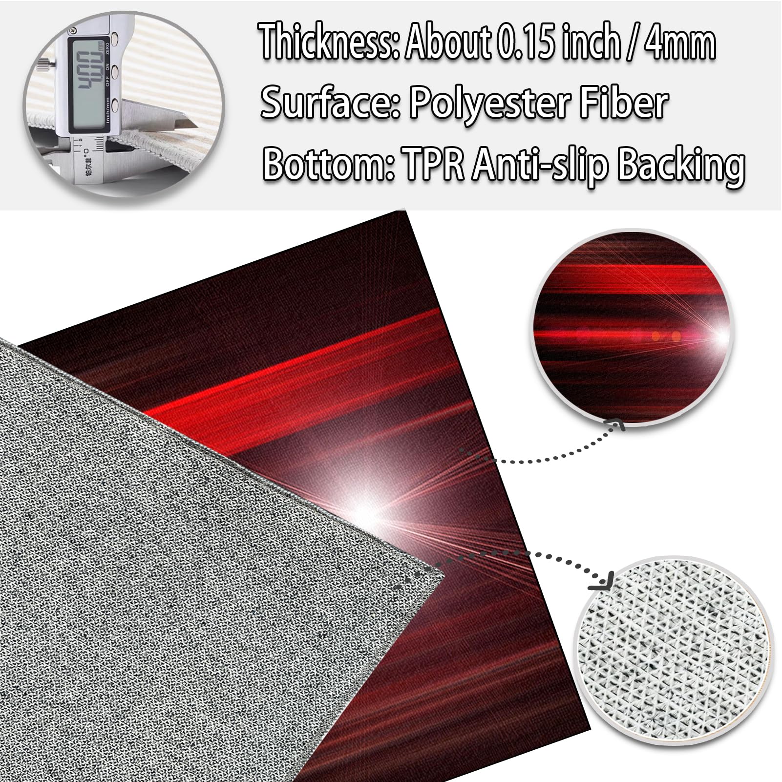 Alfombra Escritorio Suelo Antideslizante Protectora Suelo para Silla de Oficina, Alfombrilla para Silla para Suelos Duros Alfombra Silla Gaming Oficina Protectors Suelo Silla Ruedas 120 x 180 cm
