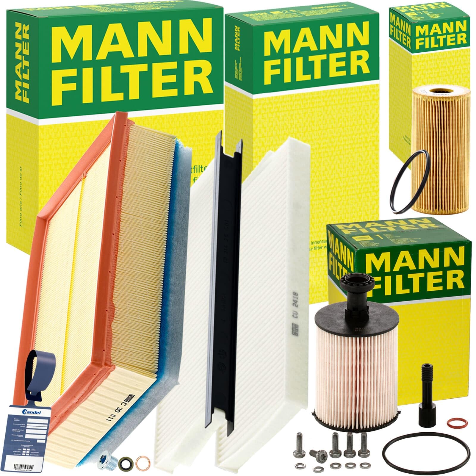 Mann Filter Inspektionspaket | C30011+CU2418-2+HU6011Z+PU9009z+518.471.021+MN1801, Inspektionspaket & kit