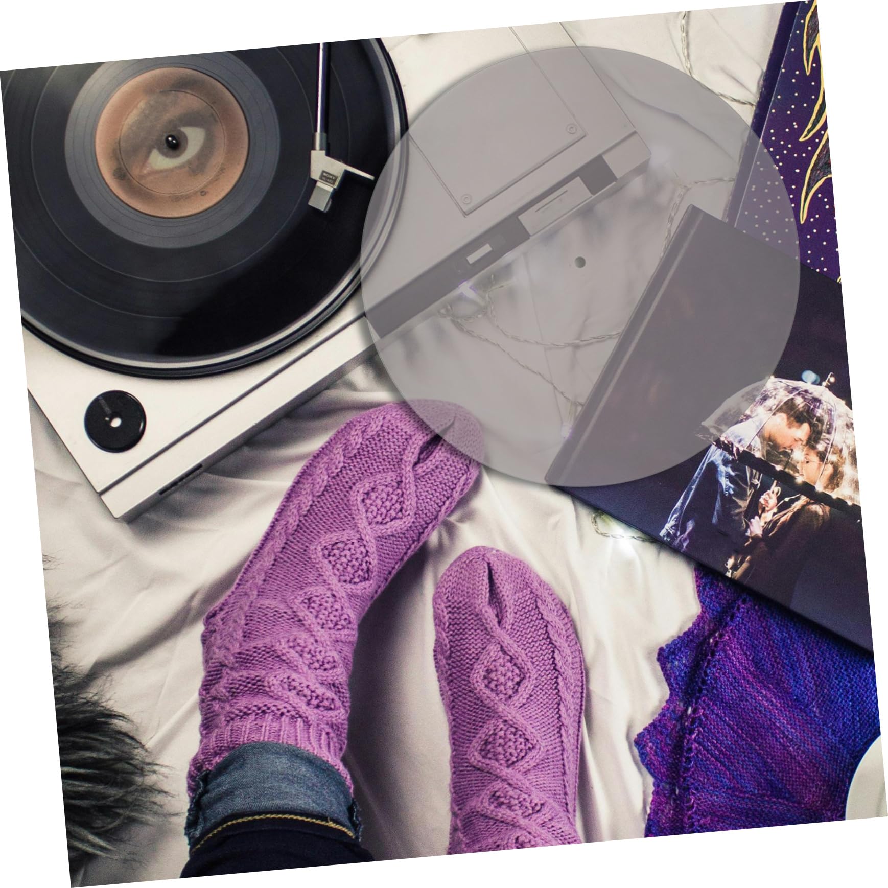 GREENADSCAPE Soft Slipmat for Record Player Acrylic Record Mat Home Disc Protective Pad