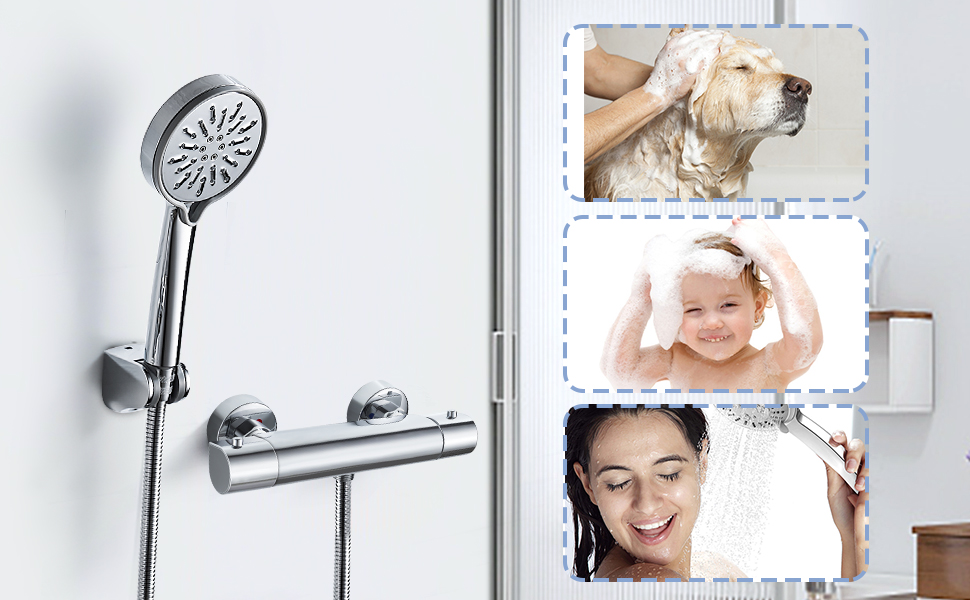 Rubinetto Termostatico Berlin Per Doccia - Cromo, Sicurezza Antiscottatura, Risparmio Idrico - Foto 6