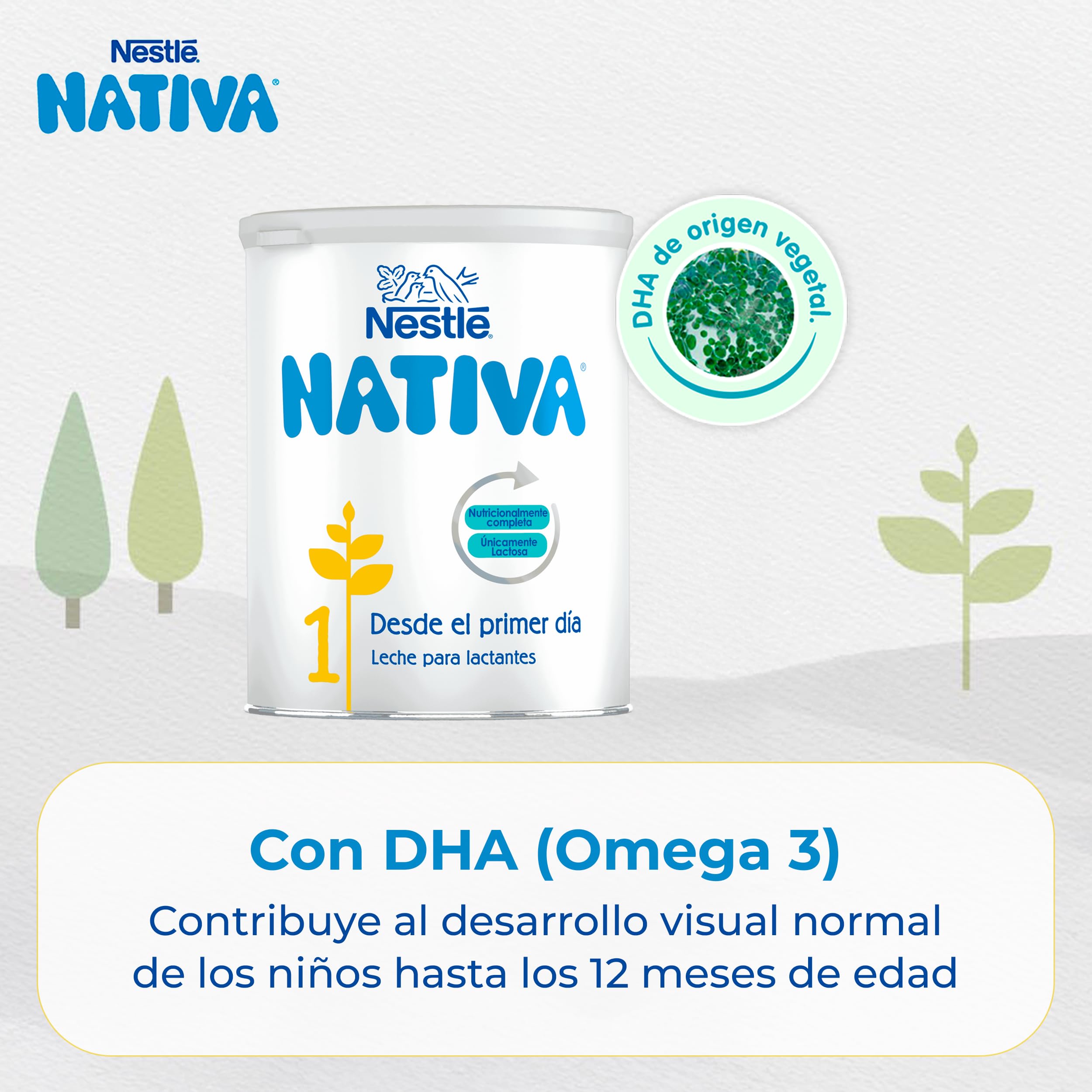 Nestlé NATIVA 2 Leche de Continuación en polvo para bebés a partir de los 6 meses, bote de 800g