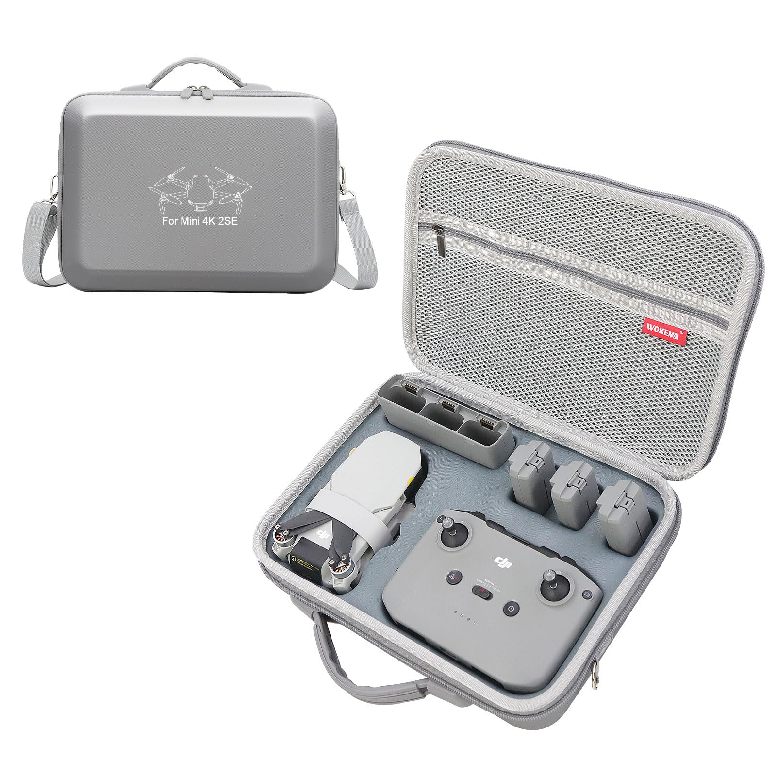 WOKEMA Father&I Drone Mini 4K Min 2 SE/ 2 Combo Accessories Only (Carry-ing) Case Hard Bag-s Travel for DJi Mini 4K Min 2 SE/2 Storage Protective Two