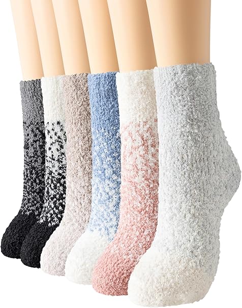 Warm & Cozy Gifts for Women - Fluffy Fuzzy Socks, Plush Sleeping Slipper Socks - Soft Warm Fabric,Comfortable Winter Socks for Women, Perfect Stocking Stuffers & Christmas Gifts