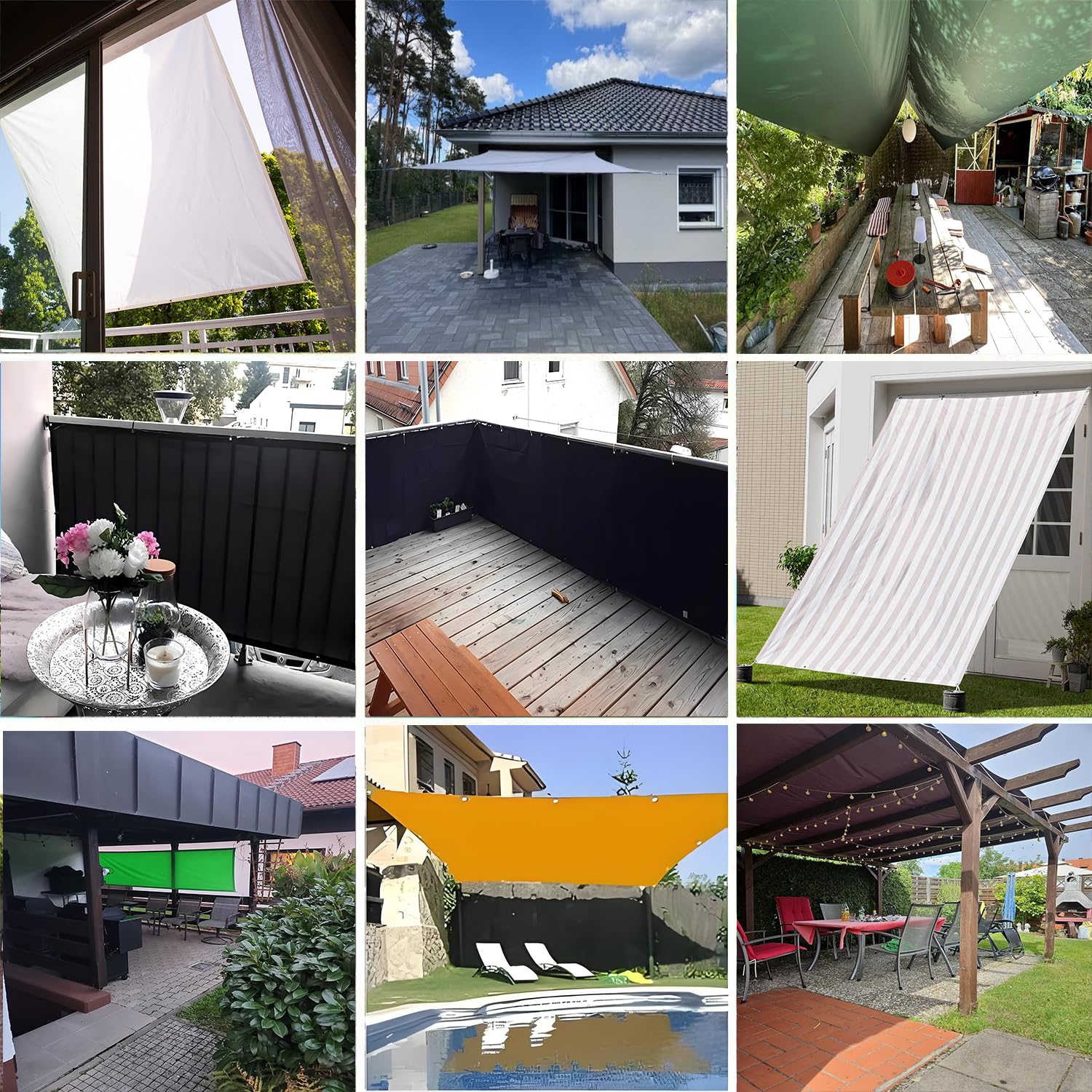 Toldo Lateral, Mallas De Sombreo, ProteccióN Rayos UV 95%, para Exterior JardíN Terrazas.Verde 5.5x10m