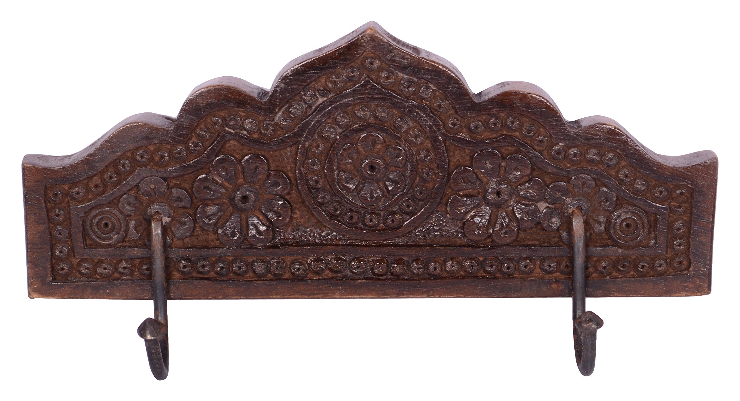 Sam's Collection Wooden Key Holder (20.32 cm x 0.5 cm x 10.16 cm, Brown)