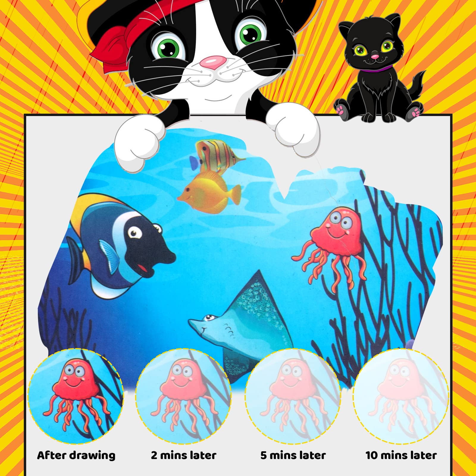 Aqua Doodle - Libro Da Colorare Lavabile Per Bambini 3-7 Anni, Con 12 Penne, Grembiule E Panno