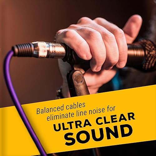 Miniatura 8 de GLS Audio Cables de cable de conexión de 3 pies cables de color XLR macho a XLR hembra cable de serpiente equilibrado de 3 pies paquete de 6